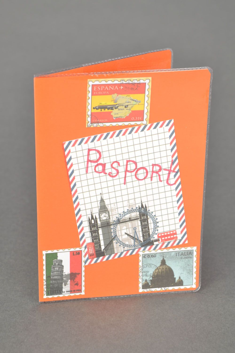 Porte-passeport scrapbooking fait main photo 1