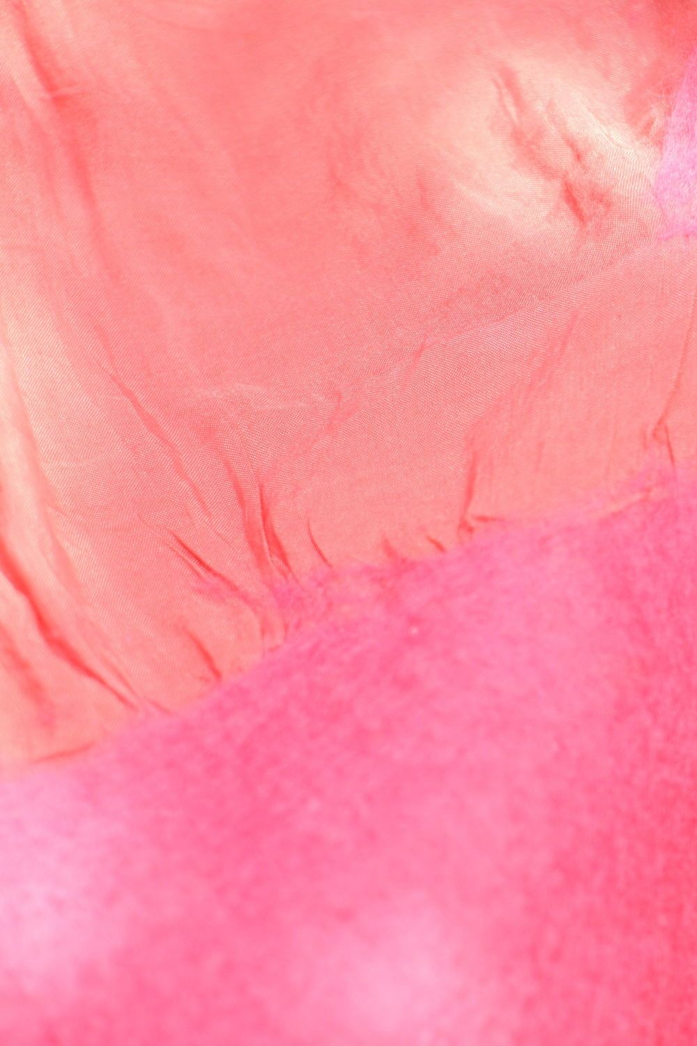 Écharpe palatine faite main de laine feutrée et coton 'l'Humeur framboise' photo 5
