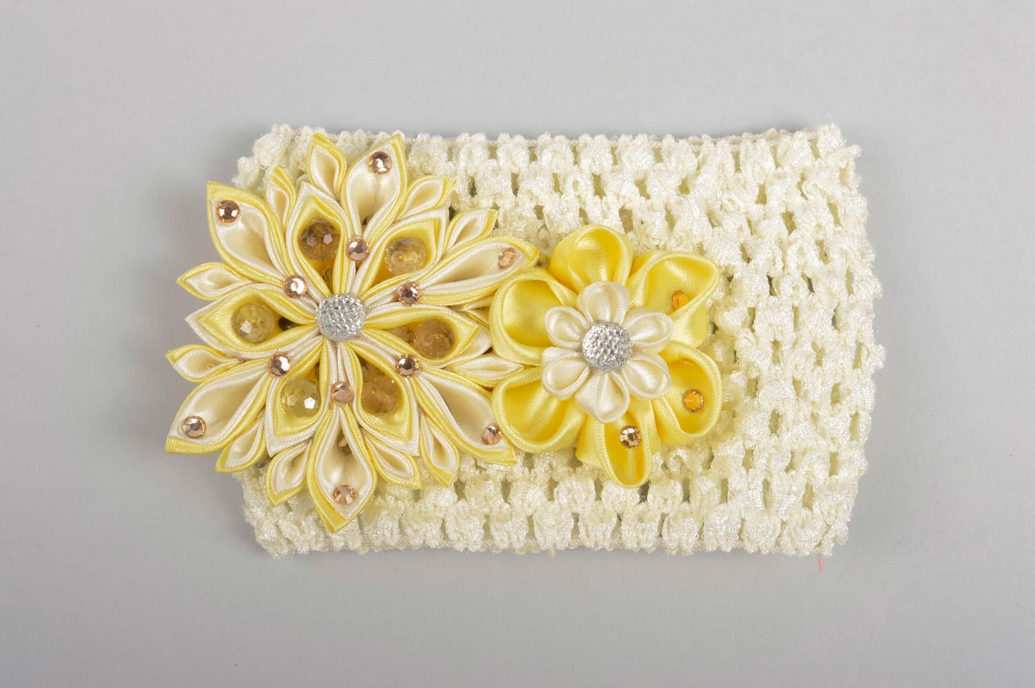 Handmade zartes Haarband mit Blume Accessoire für Mädchen Blume Haarschmuck foto 3