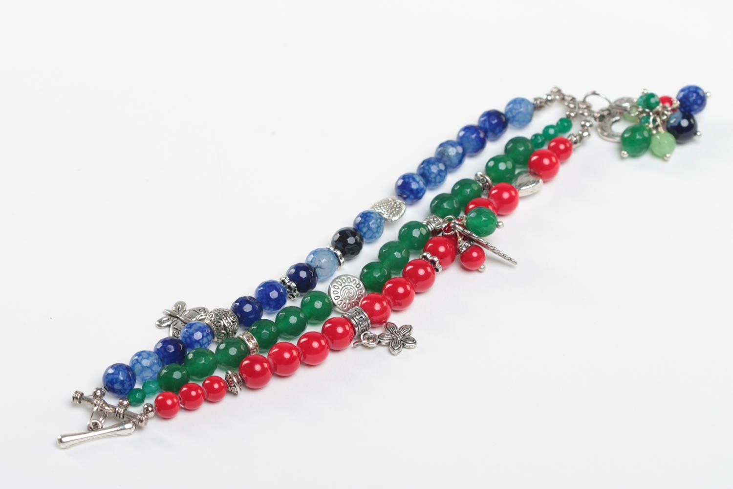 Handmade bracelet unusual accessory stone jewelry gift ideas bead bracelet photo 4