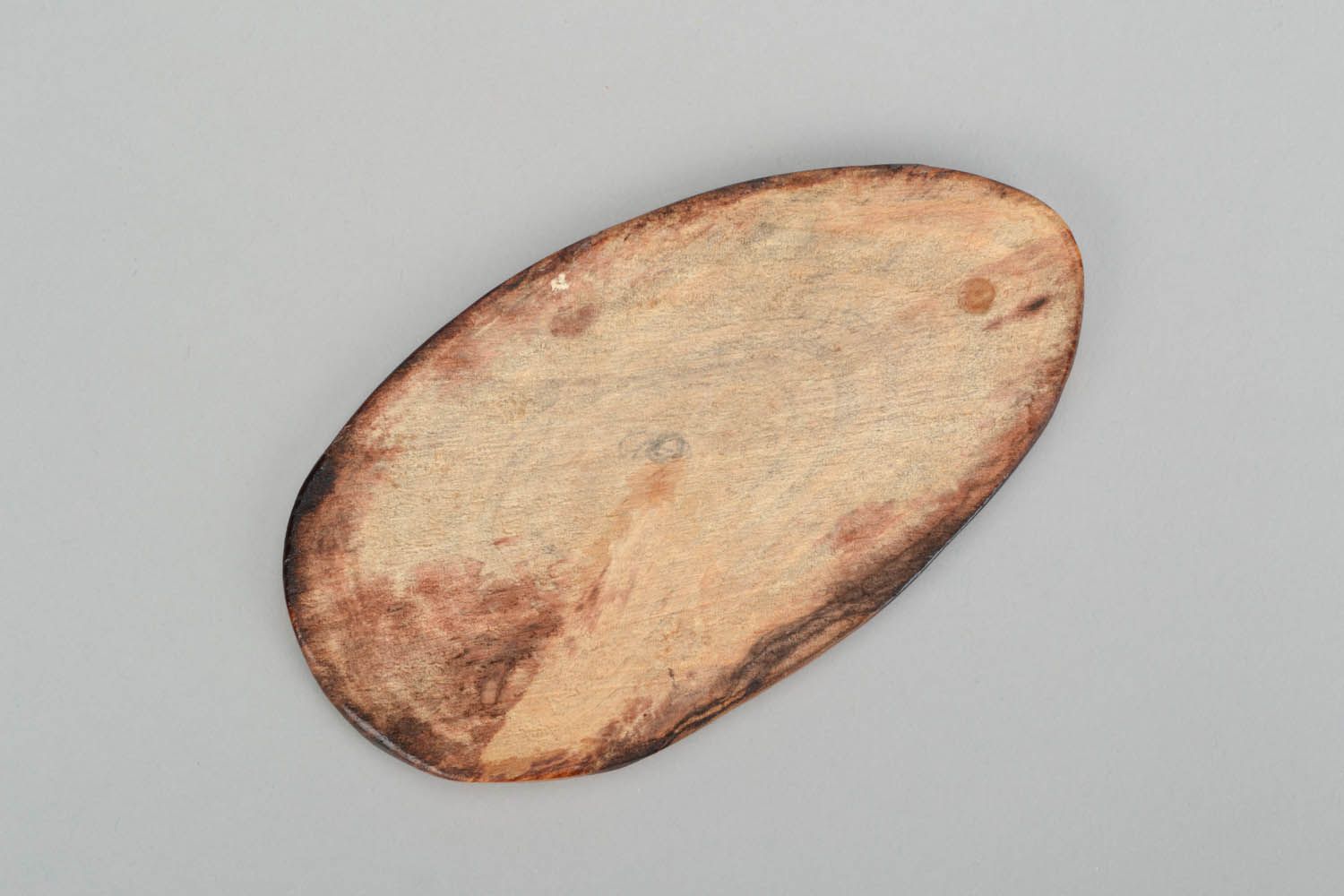 Aimant frigo original ovale en bois photo 4