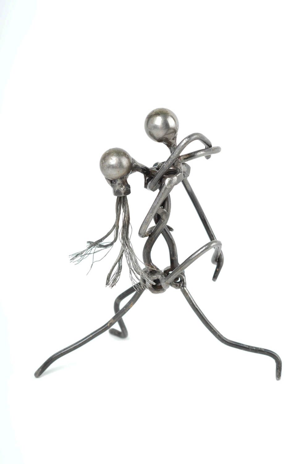 Figur aus Metall handmade Deko Dekoration für Tisch Deko Idee Haus Tanzende foto 2