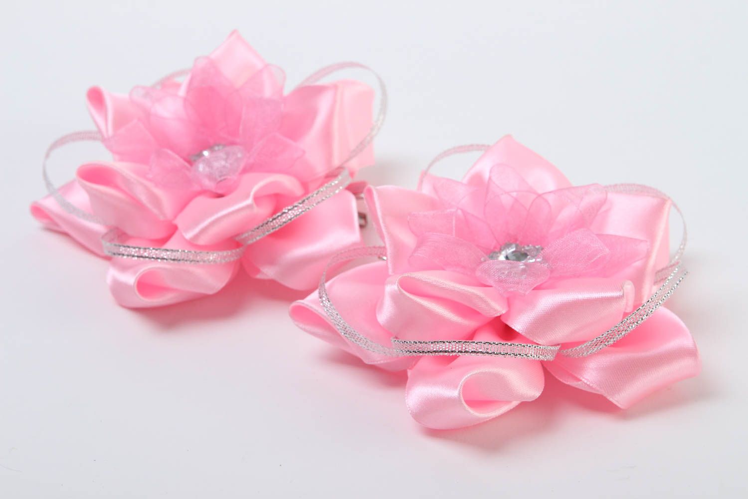 Handmade hair clip for kids flower barrette flowers in hair gifts for her photo 3