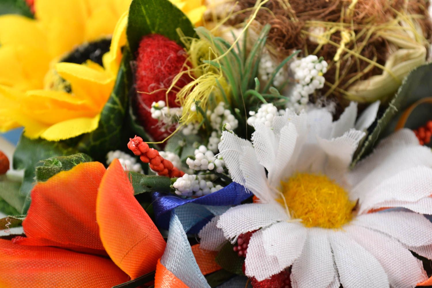 Bouquet artificiale fatto a mano mazzo di fiori decorativi regalo originale foto 3