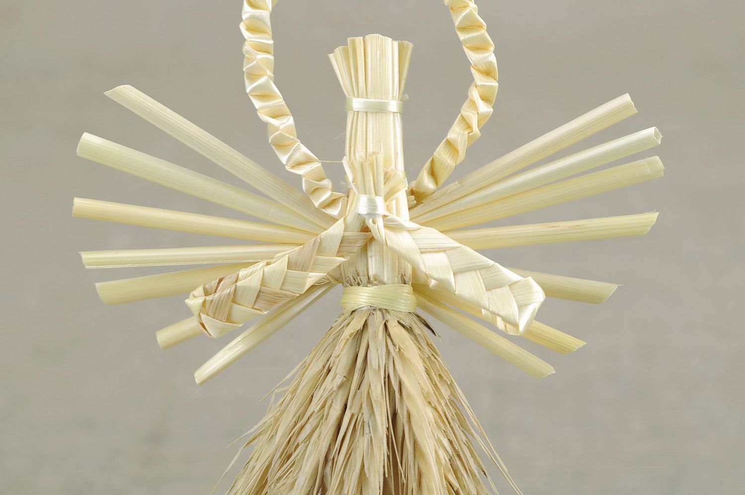 Charm made from straw Angel with spikelets  photo 4