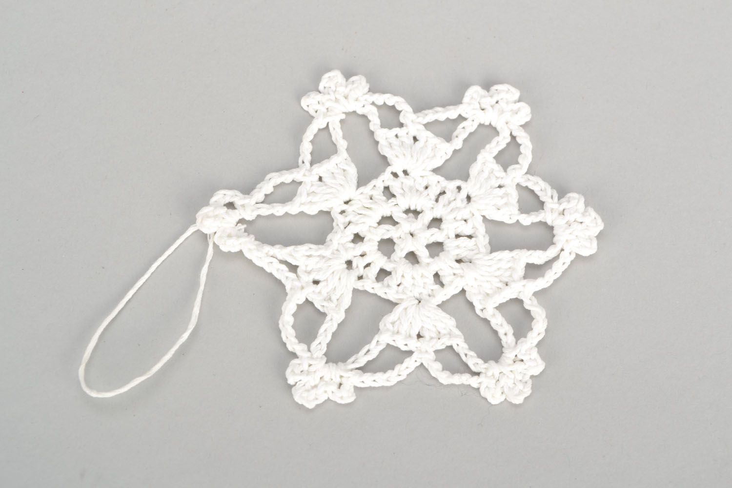 Crochet Christmas decoration Snowflake photo 3