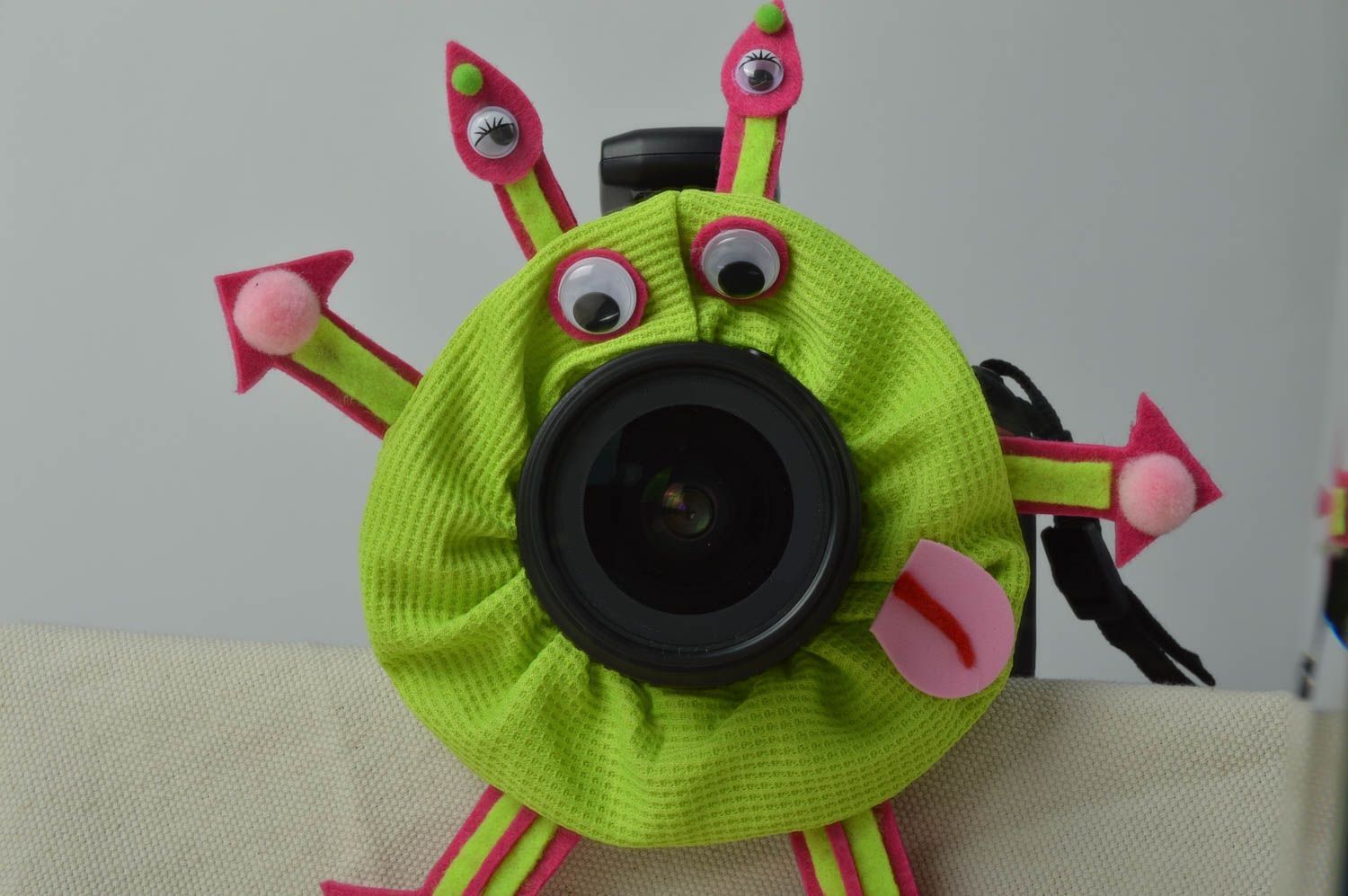 Handmade toy for camera lens unusual accessories for camera cute toys for lens photo 1