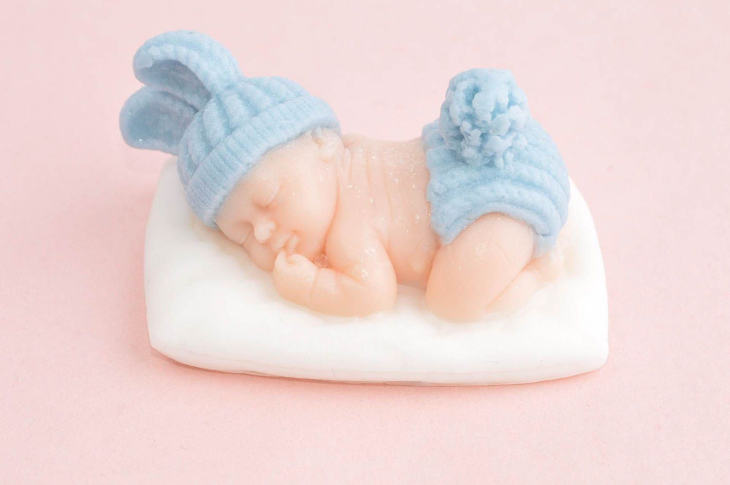 Baby in Blau handgemachte Seife Natur Kosmetik Baden Zubehör Deko Seife  foto 2