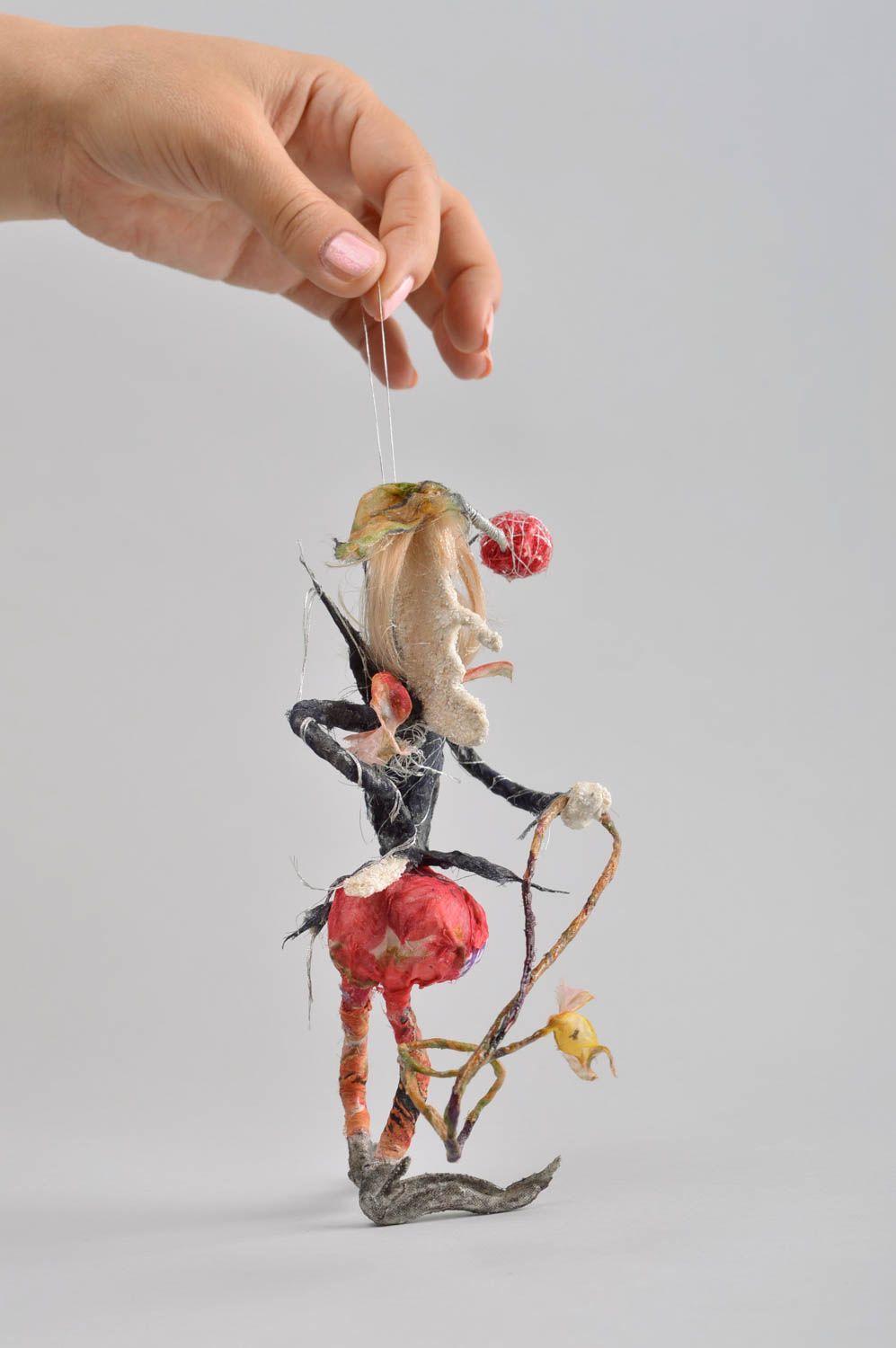 Необычная кукла ручной работы дизайнерская кукла для дома авторская кукла Карлик фото 5