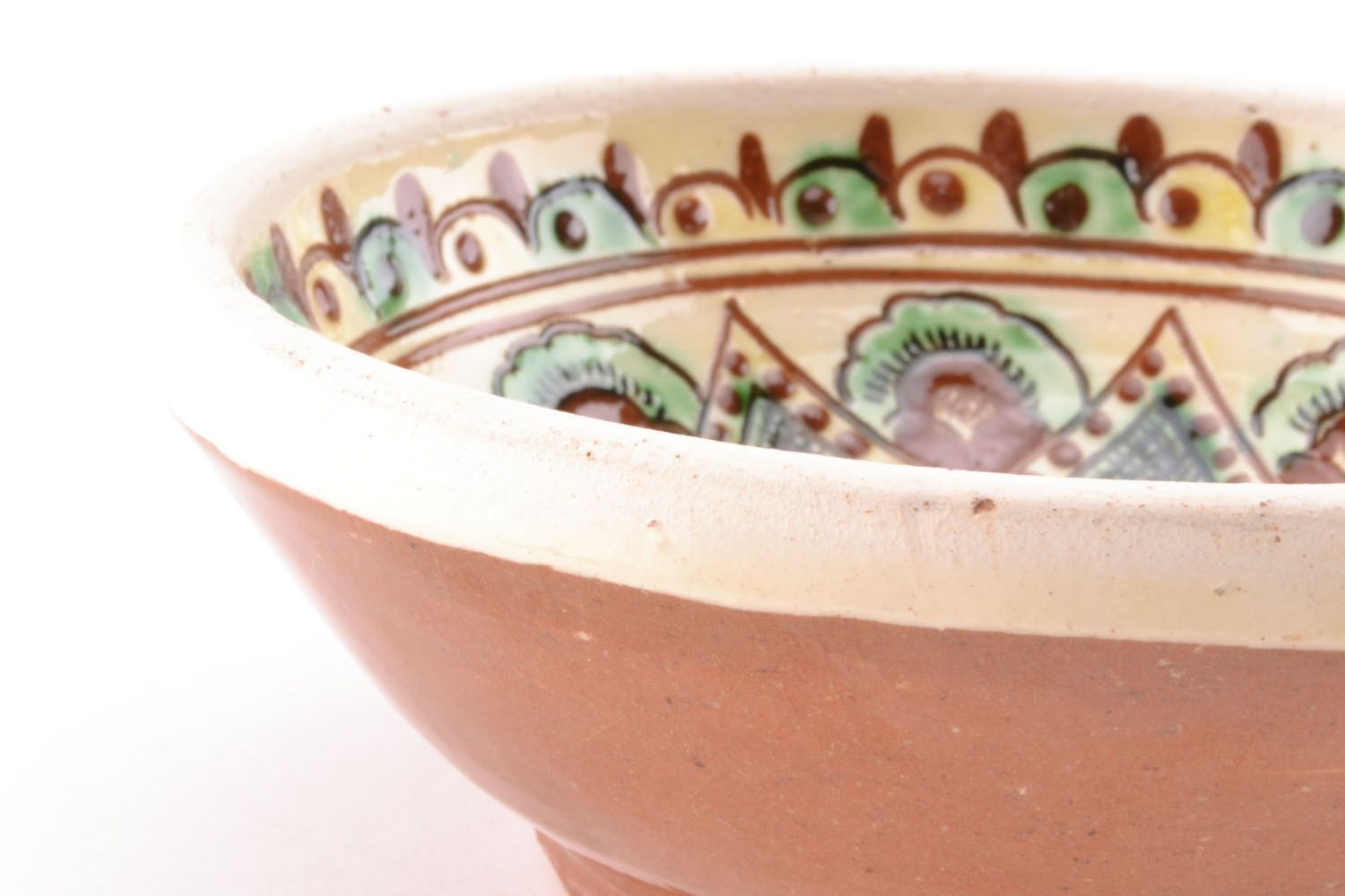 5 8 oz ceramic glazed village-style handmade pitch bowl 0,45 lb photo 4