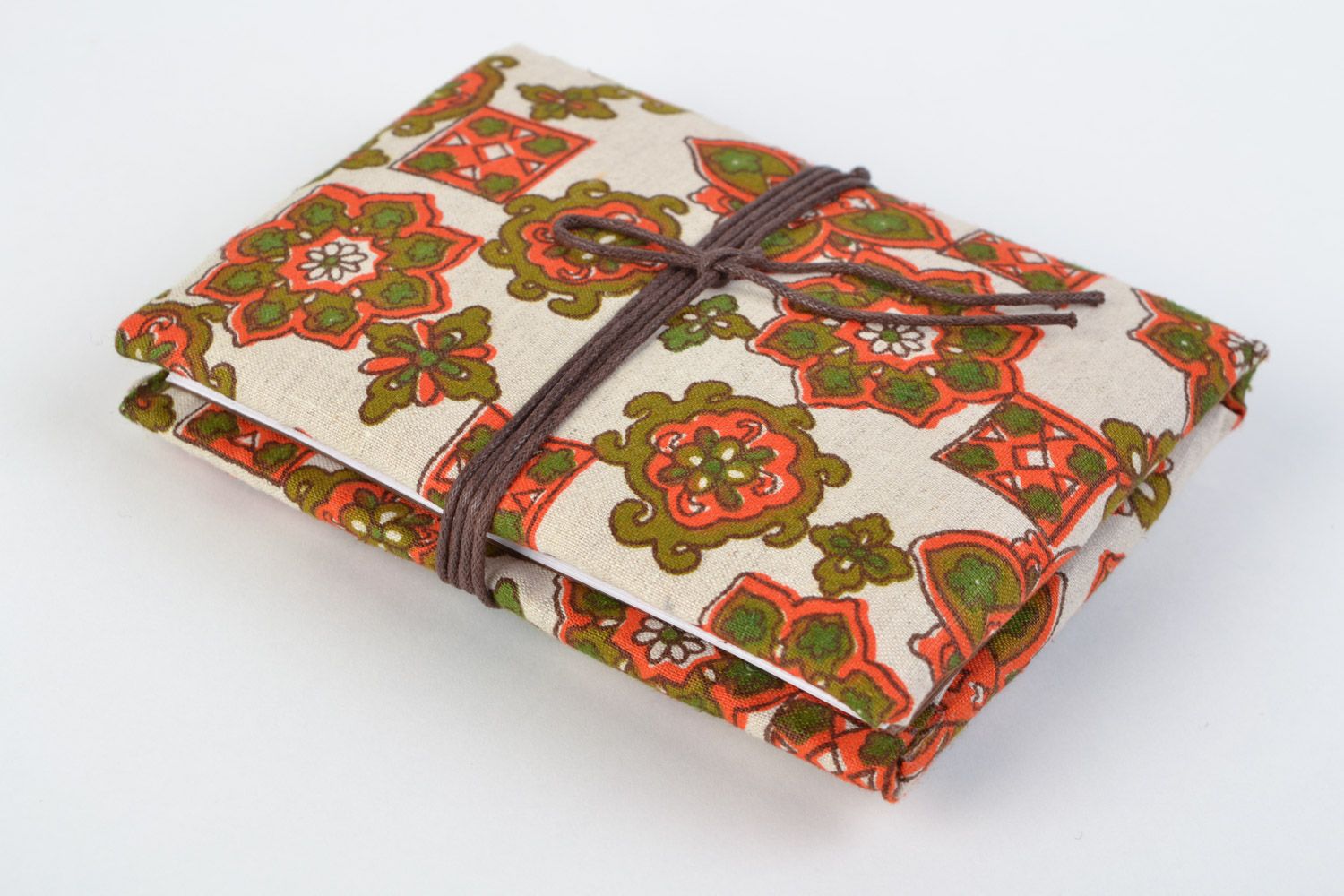 Carnet avec couverture en tissu souple à motif floral 60 pages fait main photo 5