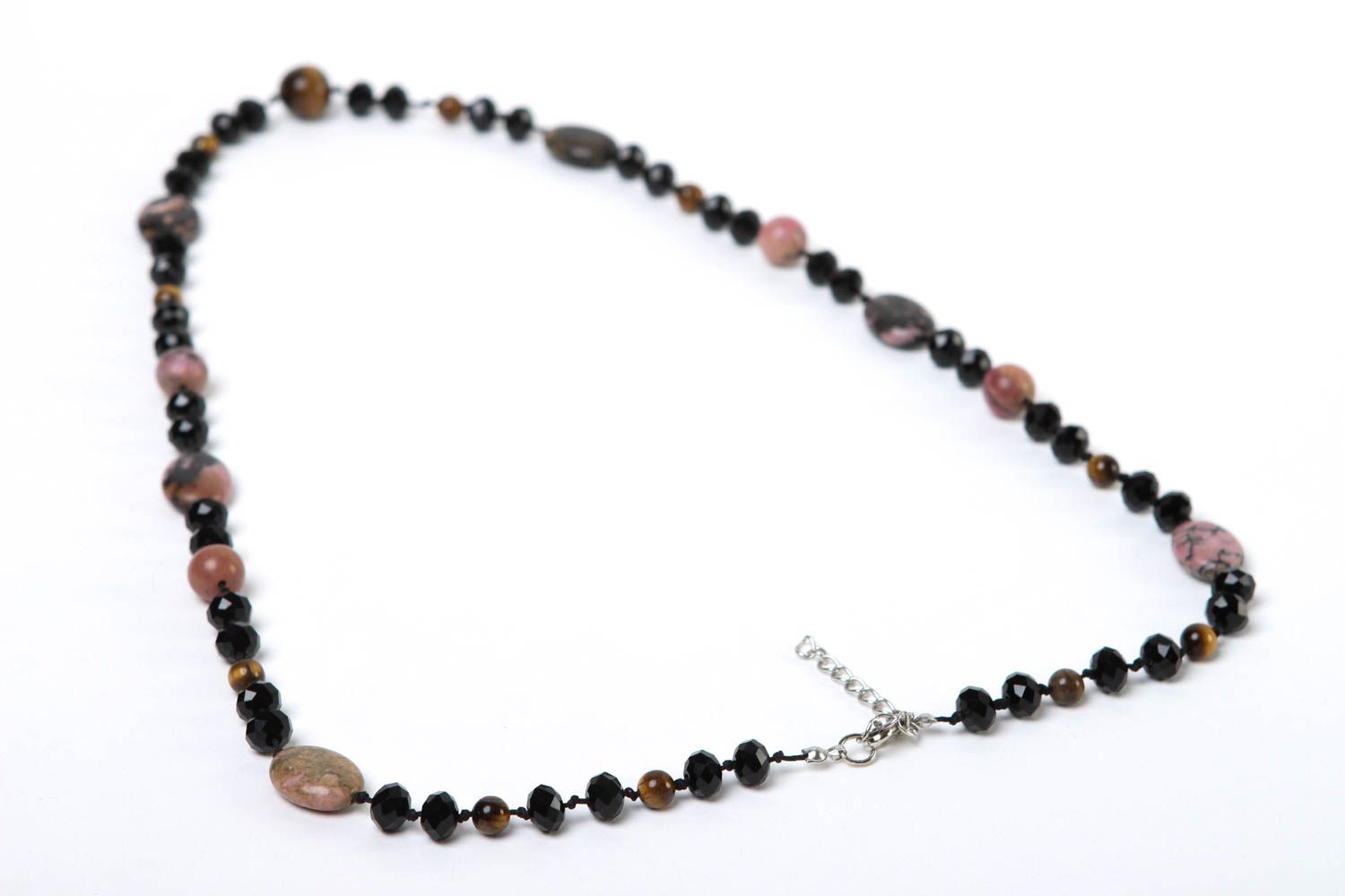 Bead necklace handmade long necklace gemstone jewelry fashion accessories photo 4