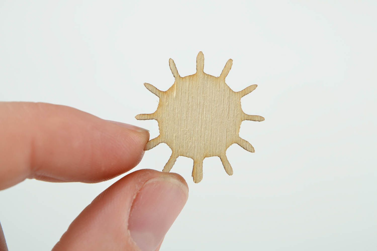 Handgemachte Holzrohling zum Bemalen Miniatur Figur kleine Sonne Holz Figur foto 2