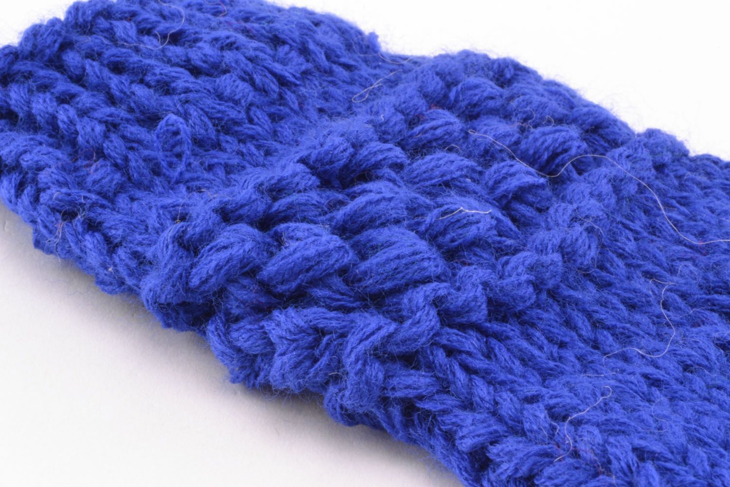Calcetines de lana tejidos a mano Azules	 foto 3