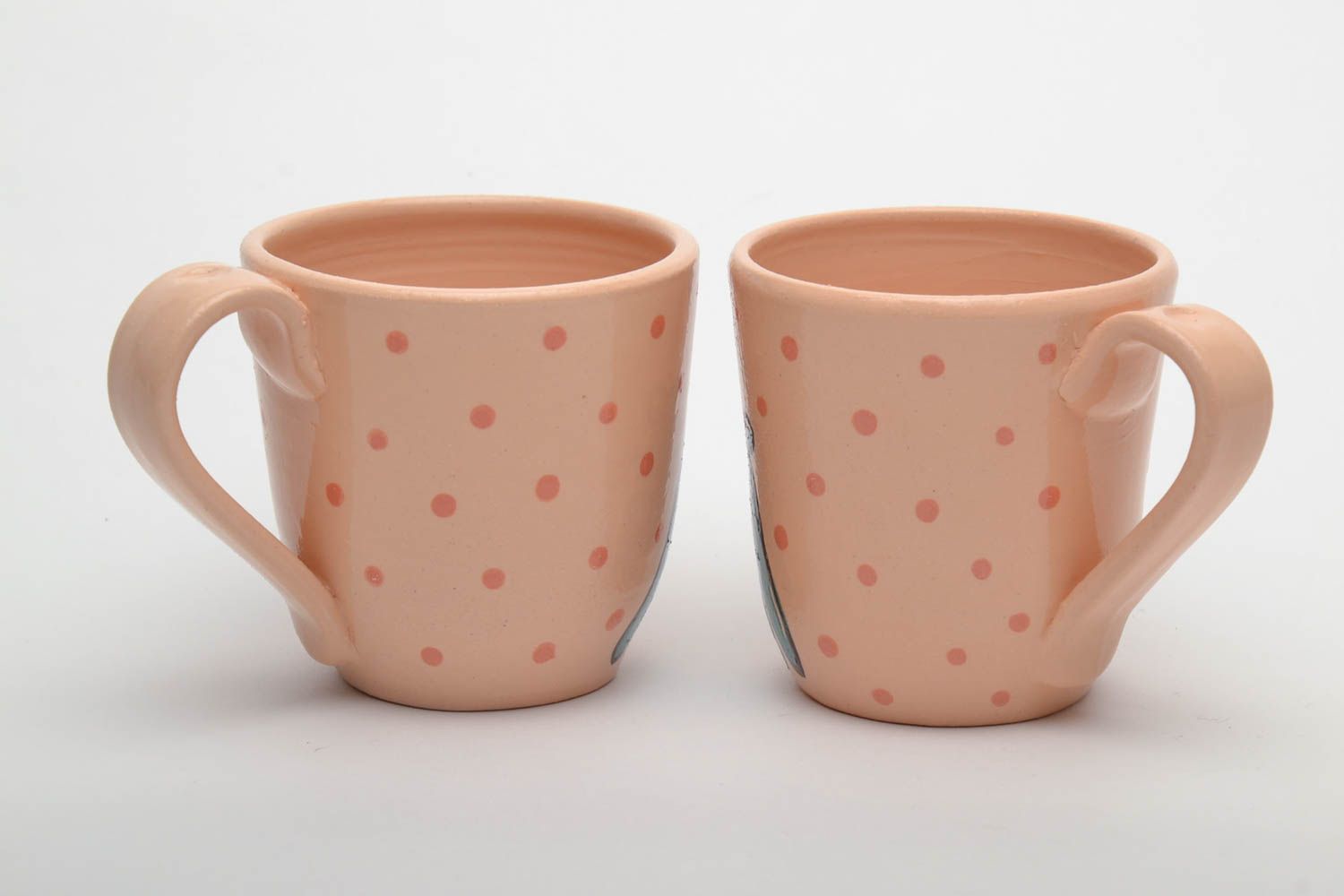 Набор керамических расписных чашек для чая и кофе фото 3