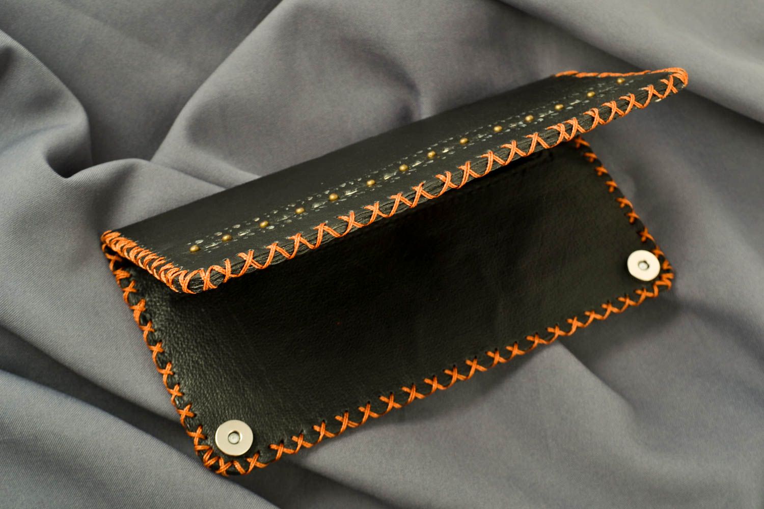 Handmade leather wallet thin wallet designer wallet handmade leather goods photo 1