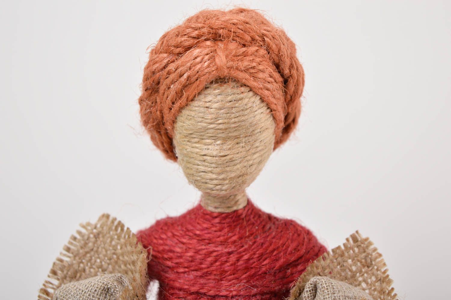Figurine femme faite main Poupée décorative fil de jute Décoration d'intérieure  photo 3