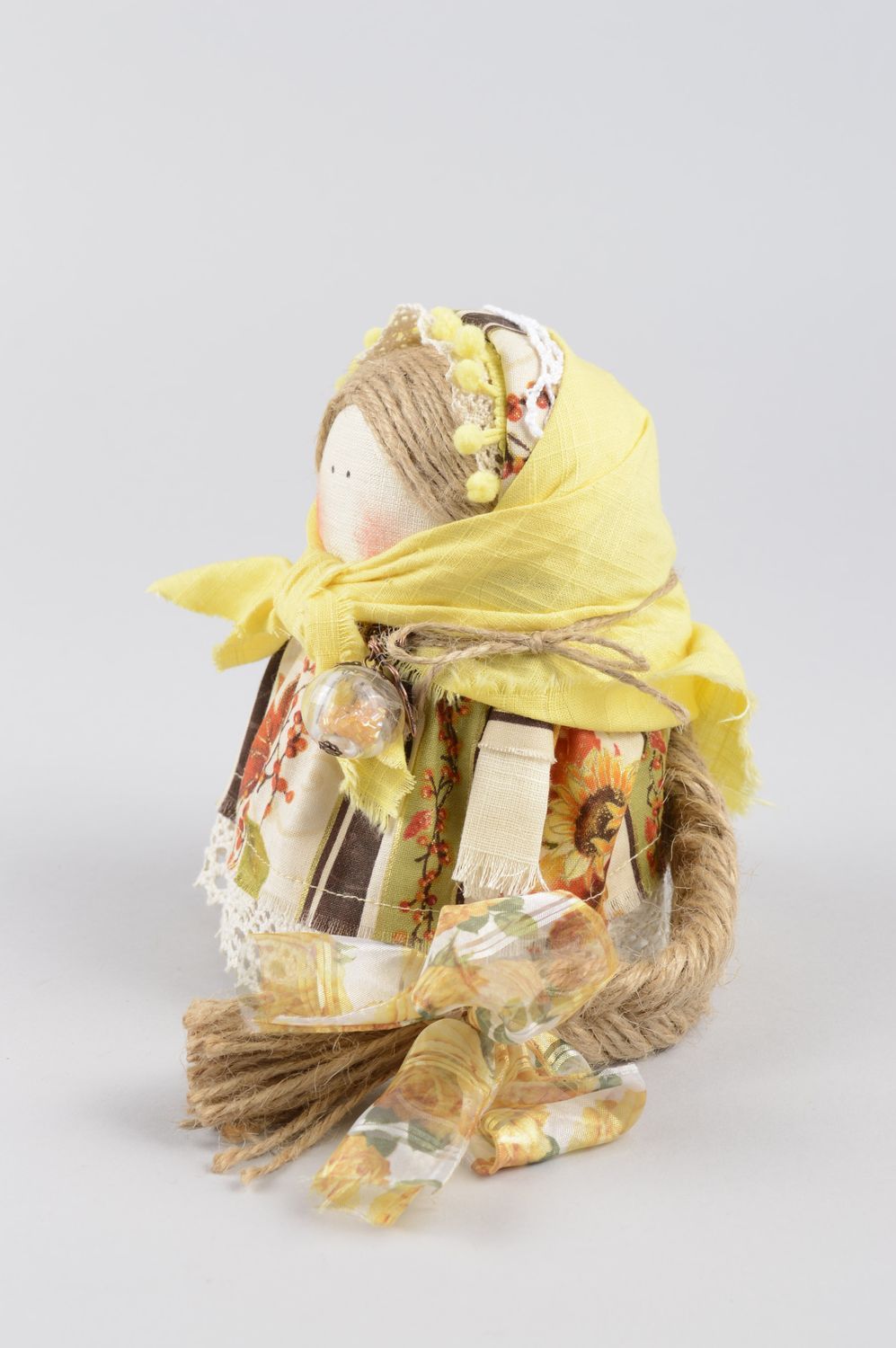 Muñeca de trapo tradicional hecha a mano decoración de hogar regalo original foto 2
