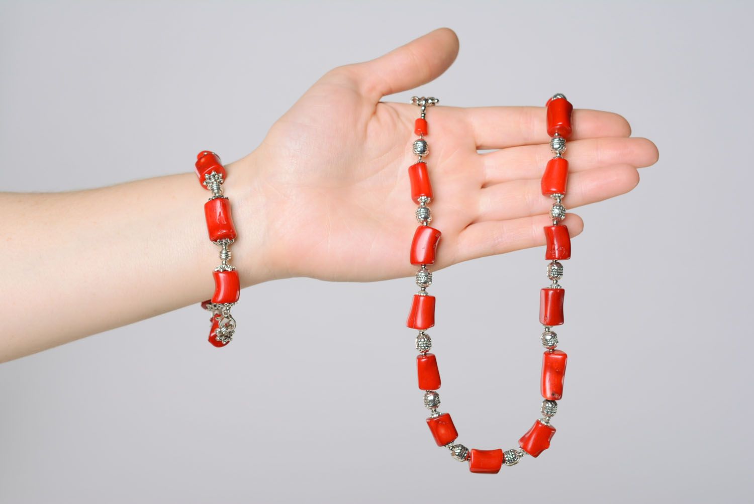 Set of coral jewelry photo 4