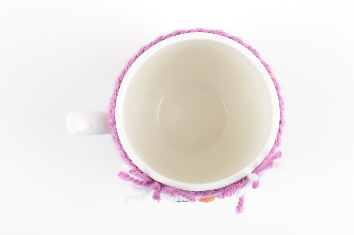 Чашка с вязаным чехлом хэнд мейд керамическая кружка сова детская кружка фото 4