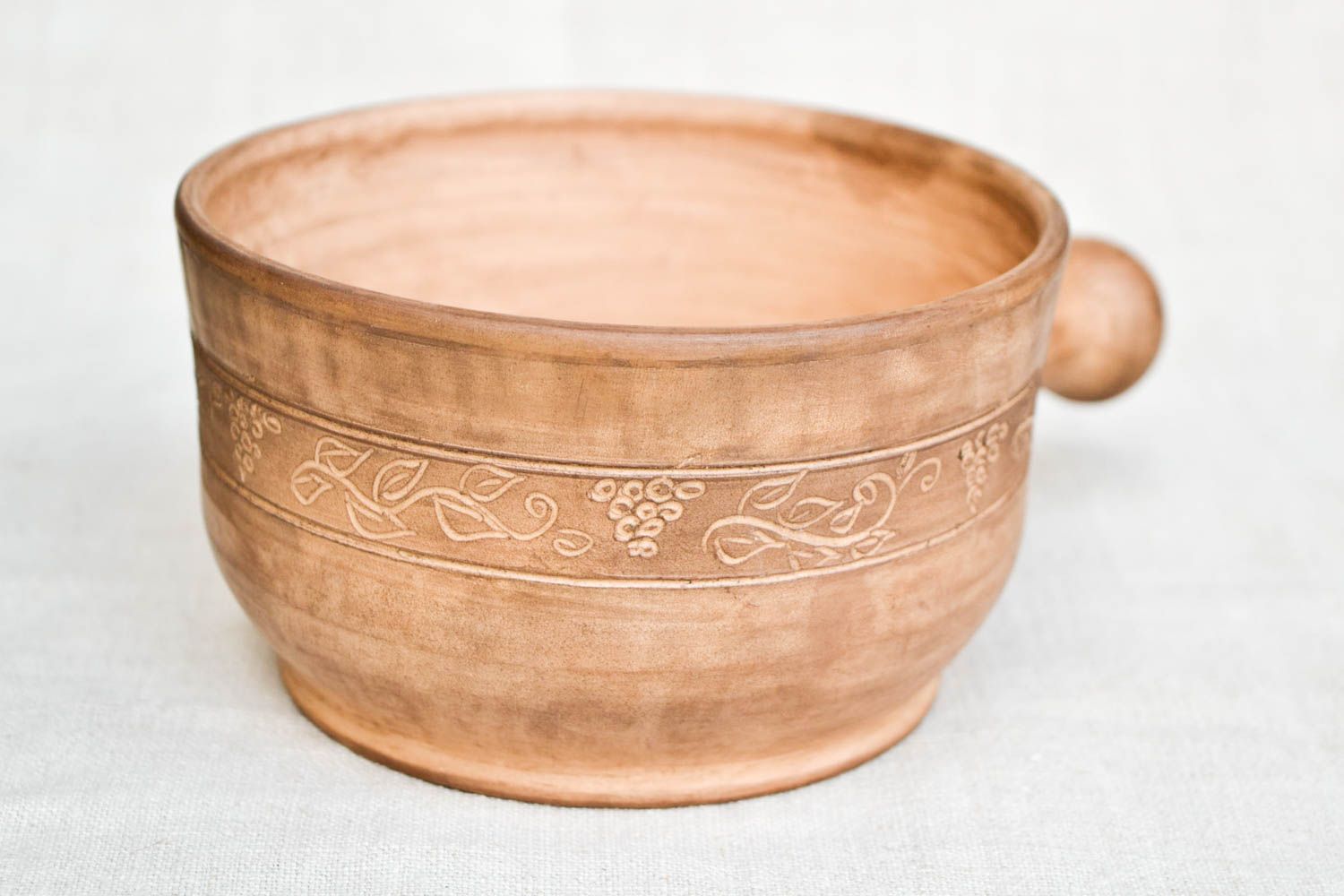 Handmade ceramic bowl stylish soup dish kitchen pottery designer clay bowl photo 4