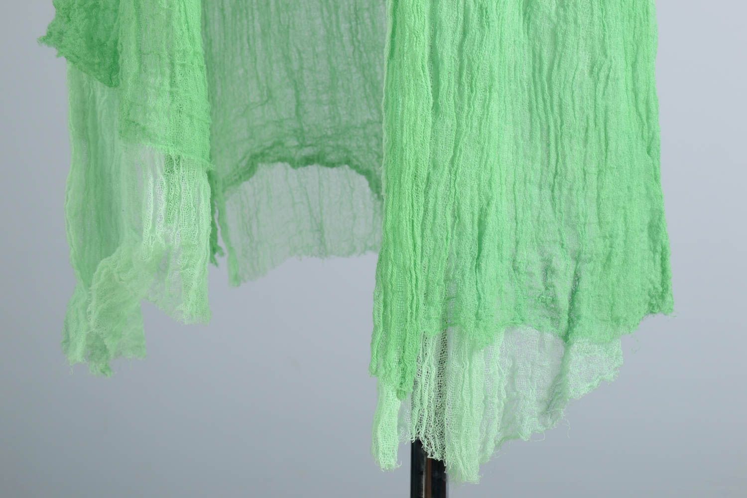 Handmade Designer Poncho Damen Umhang gefilzte Kleidung für Sommer grün foto 3