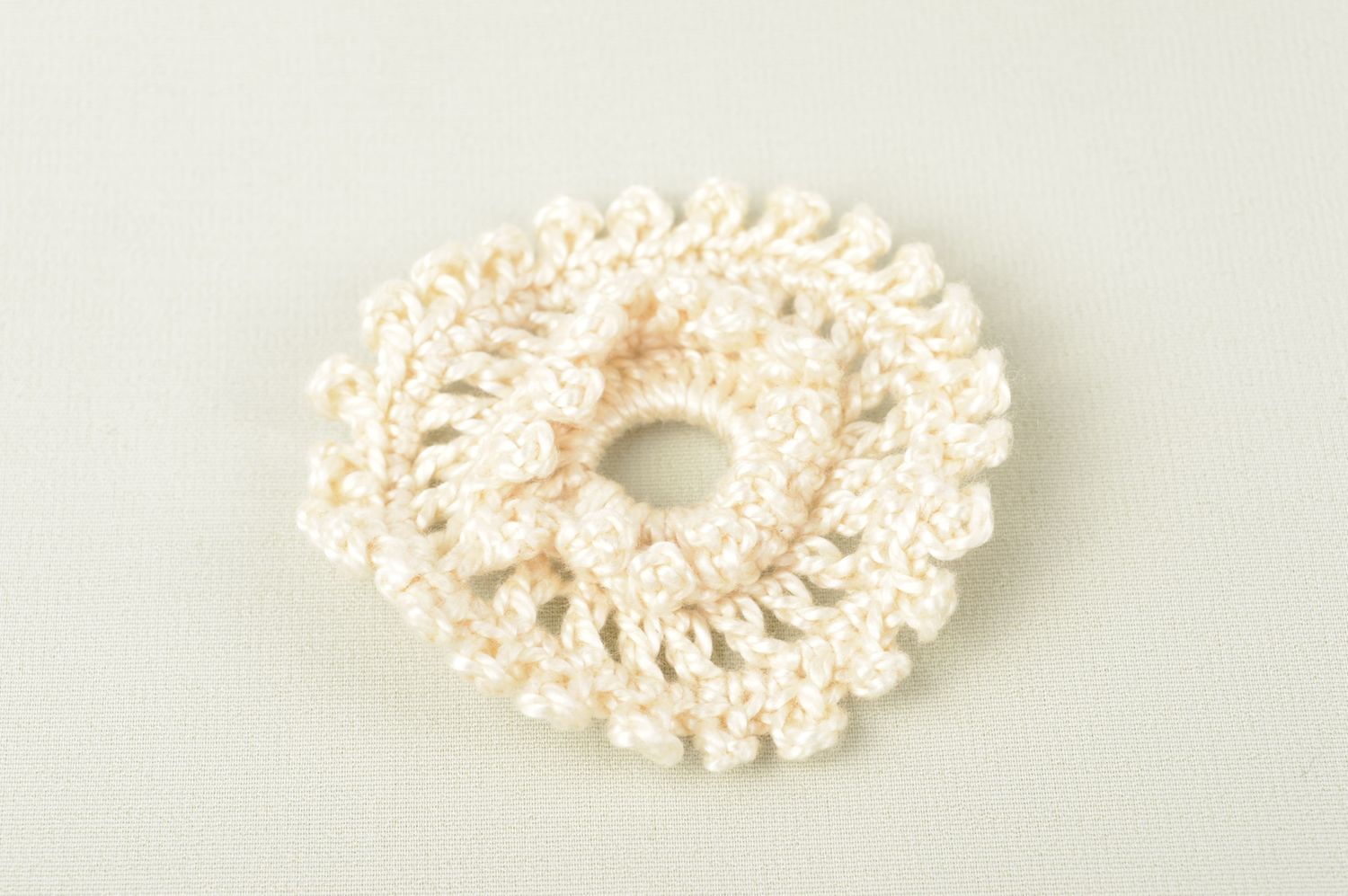 Unusual handmade crochet flower for brooch making jewelry findings crochet ideas photo 1