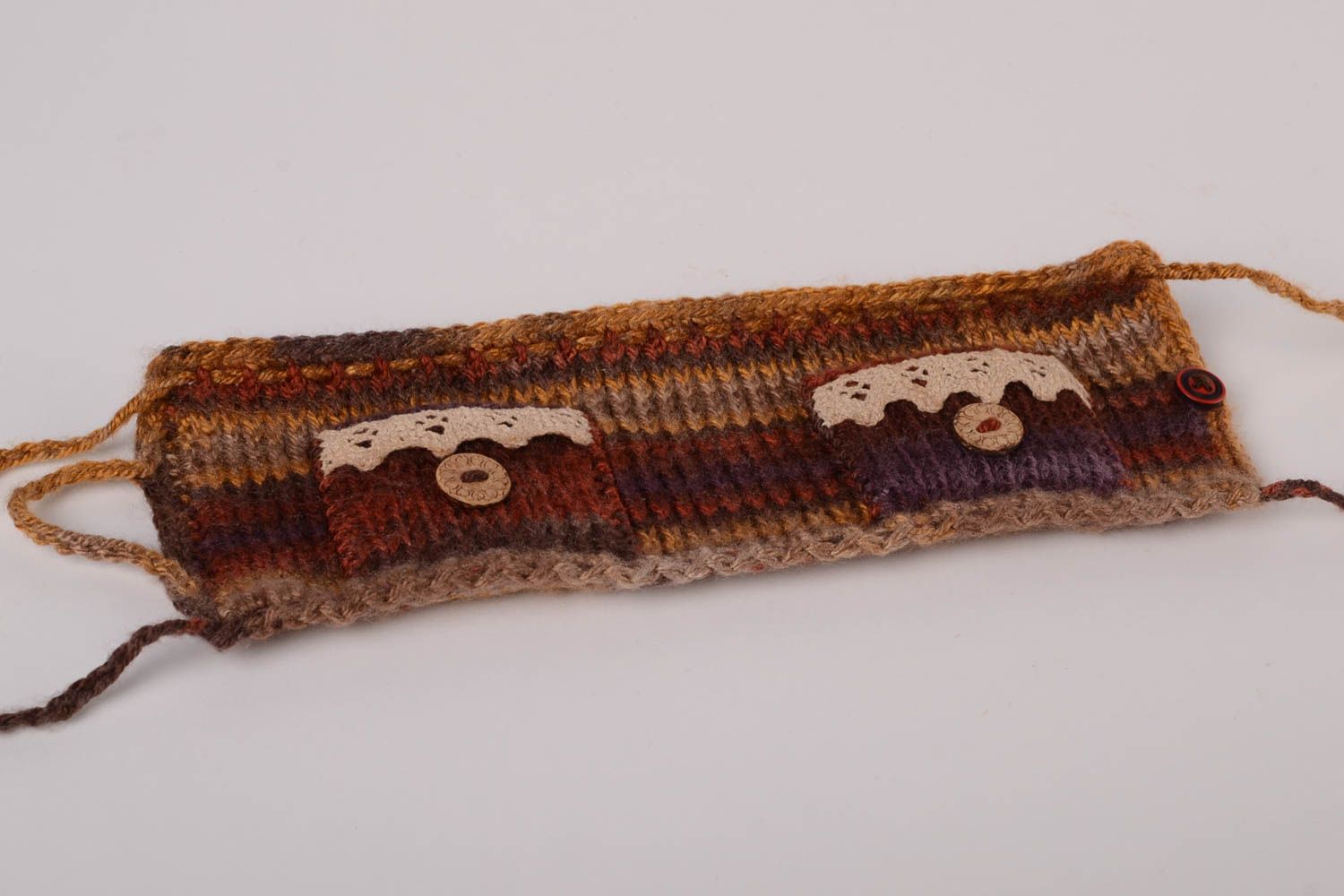 Couvre-tasse tricot fait main Pull pour mug cadeau original crochet fils photo 3