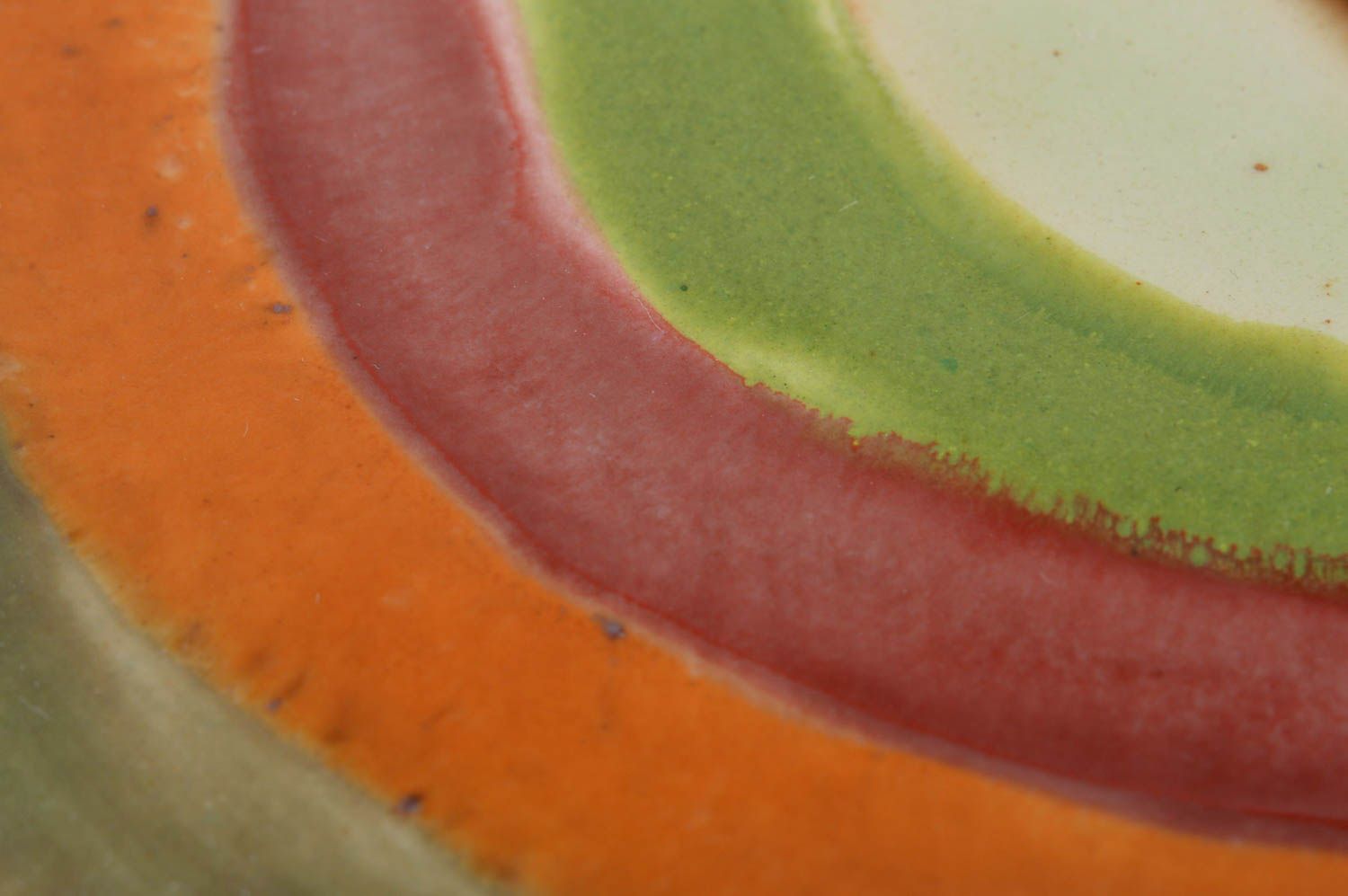 Десертная фарфоровая тарелка плоская яркая красивая стильная ручной работы фото 3