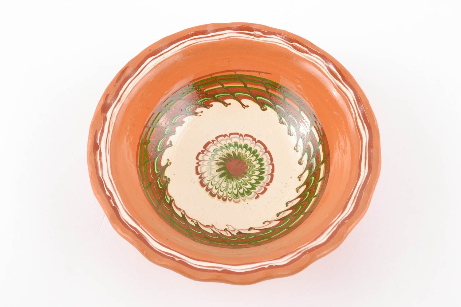 Painted ceramic bowl for fruit or candies photo 2