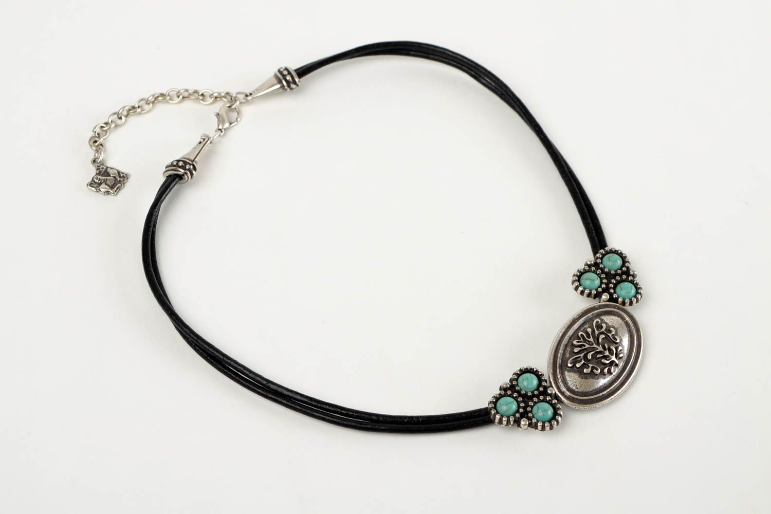 Handmade metal cord necklace fashion designer woman accessory idea for gift photo 4
