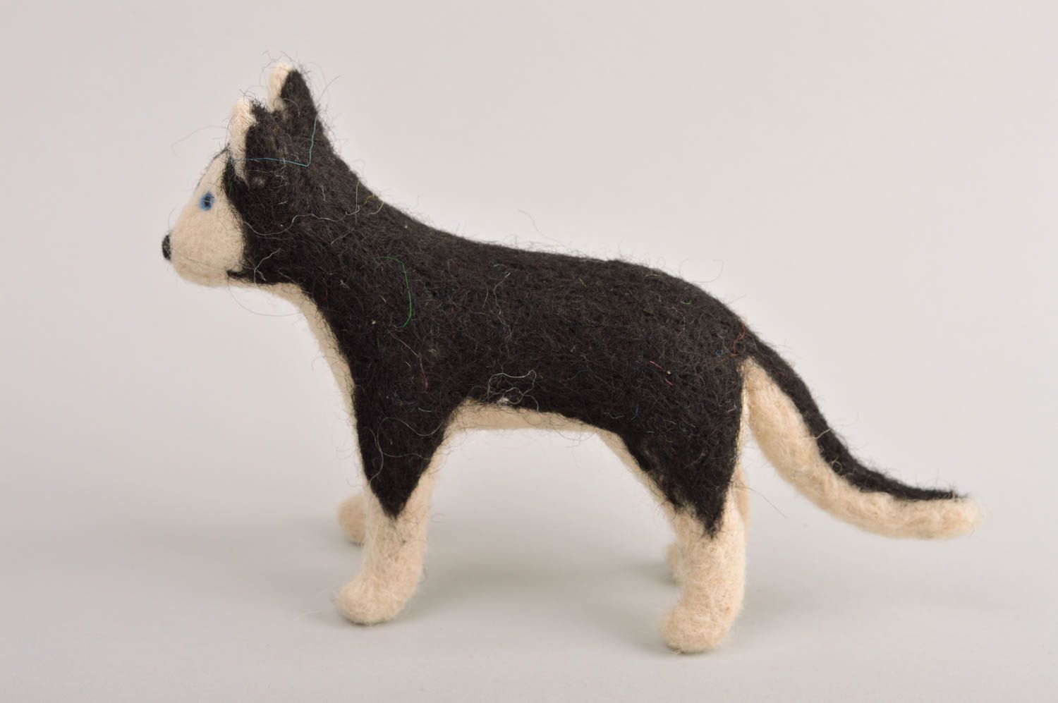 Juguete artesanal de lana muñeco de peluche para niño regalo original Husky foto 3