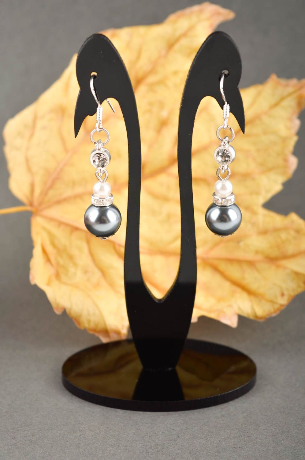 Handmade earrings with charms stylish earrings designer jewelry women accessory photo 1
