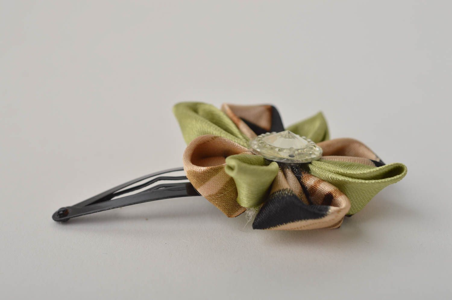 Handmade hair slide flower hair clip kanzashi flower designer accessories photo 4