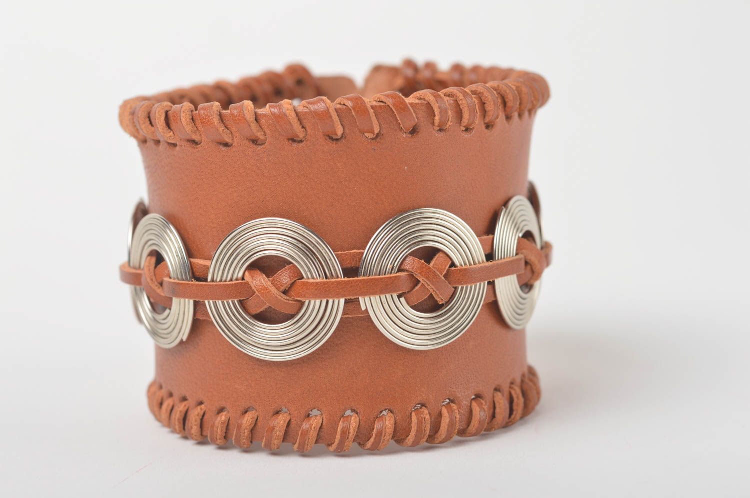 Stylish handmade leather bracelet cool jewelry unisex bracelet designs photo 4