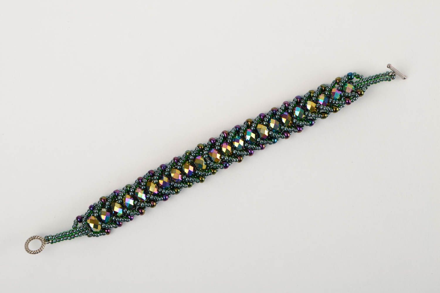 Bracelet perles rocaille Bijou fait main Accessoire femme en verre tchèque photo 3