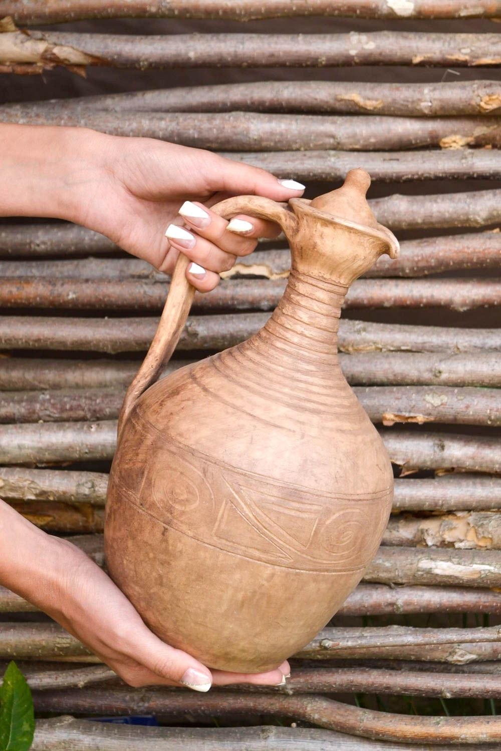 Vajilla de cerámica artesanal botella de barro menaje de cocina regalo original  foto 2