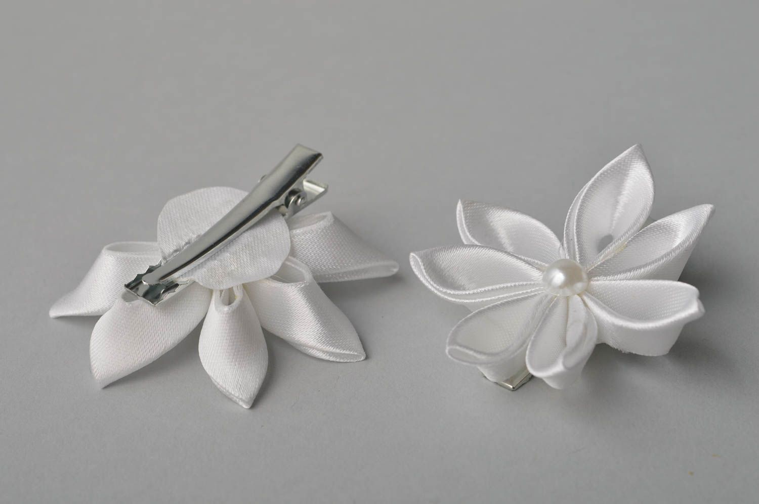 Beautiful handmade flower barrette wedding hair clip 2 pieces gifts for her photo 3