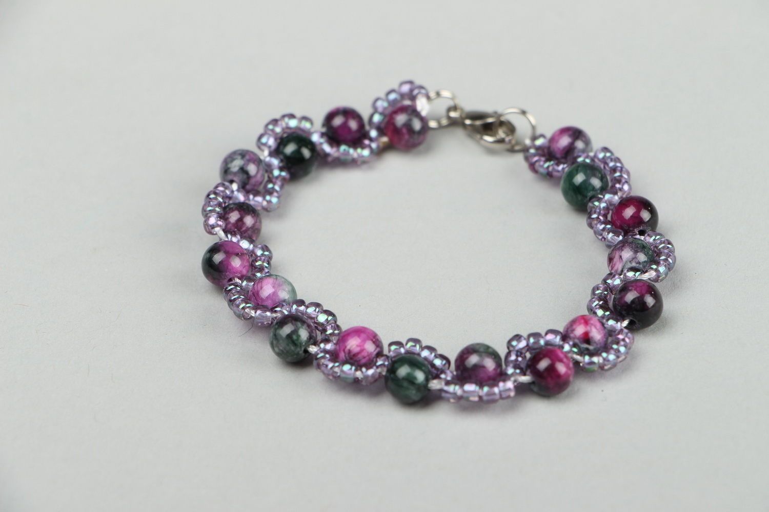 Bracelet with tourmaline and beads photo 3