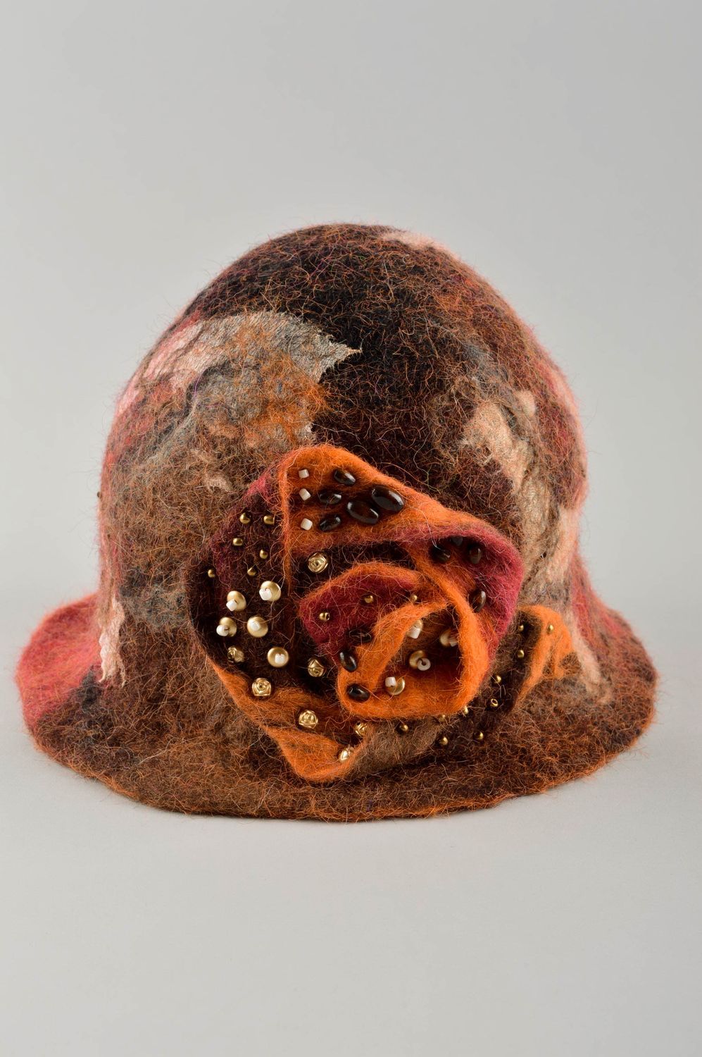 Модная шляпка ручной работы женская шляпка оранжевая дамская шляпка яркая фото 5
