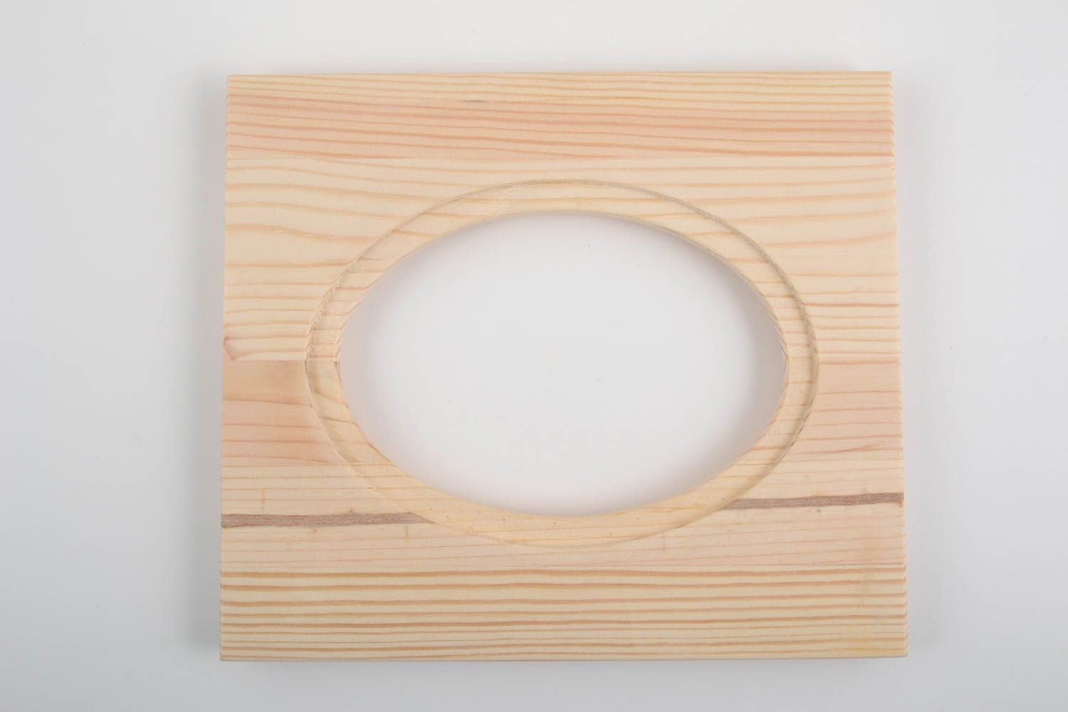 Handmade origineller Holz Fotorahmen oval aus Kiefernholz Rohling zum Bemalen foto 3