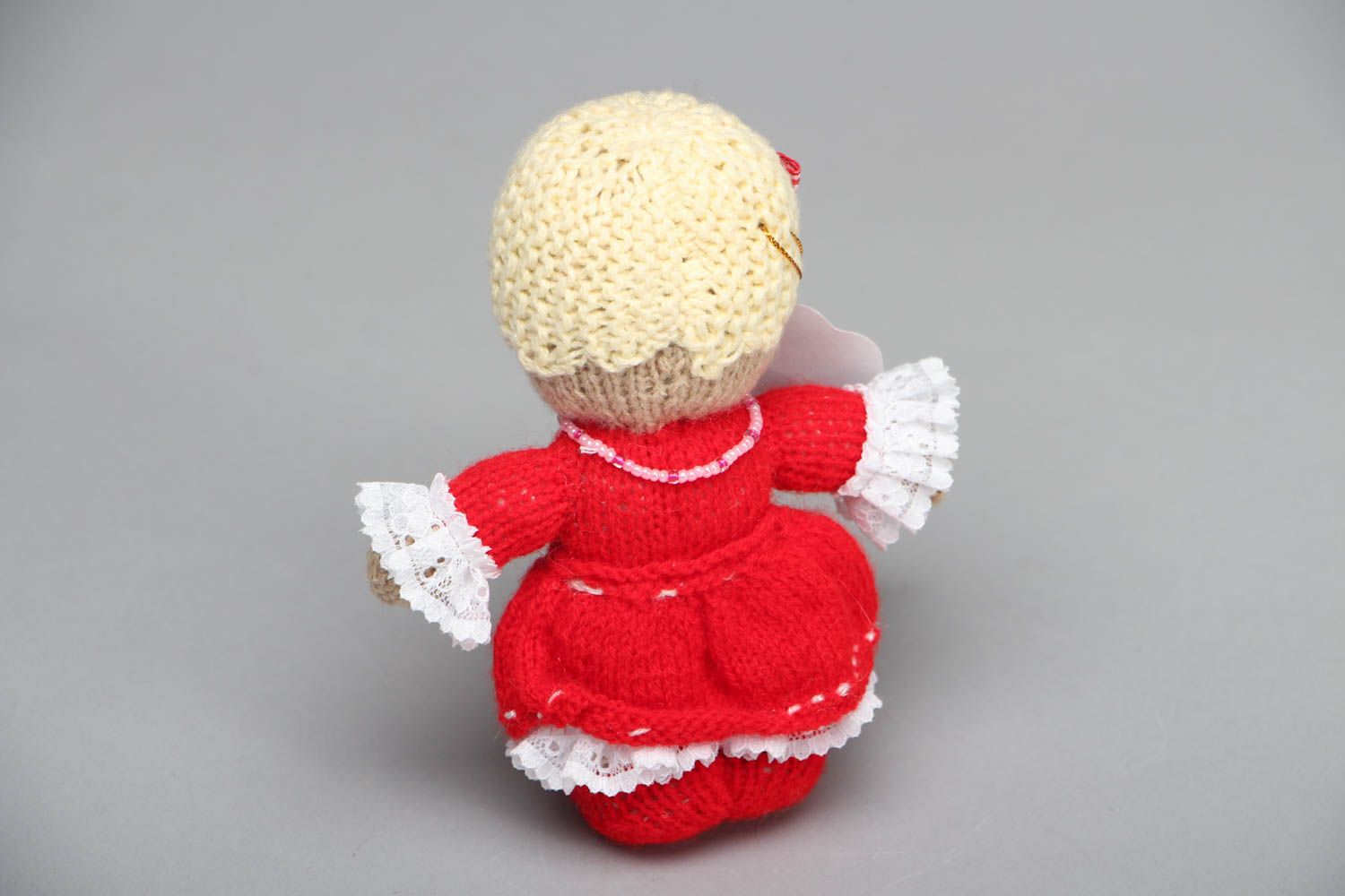 Beautiful hand knitted toy Girl photo 3