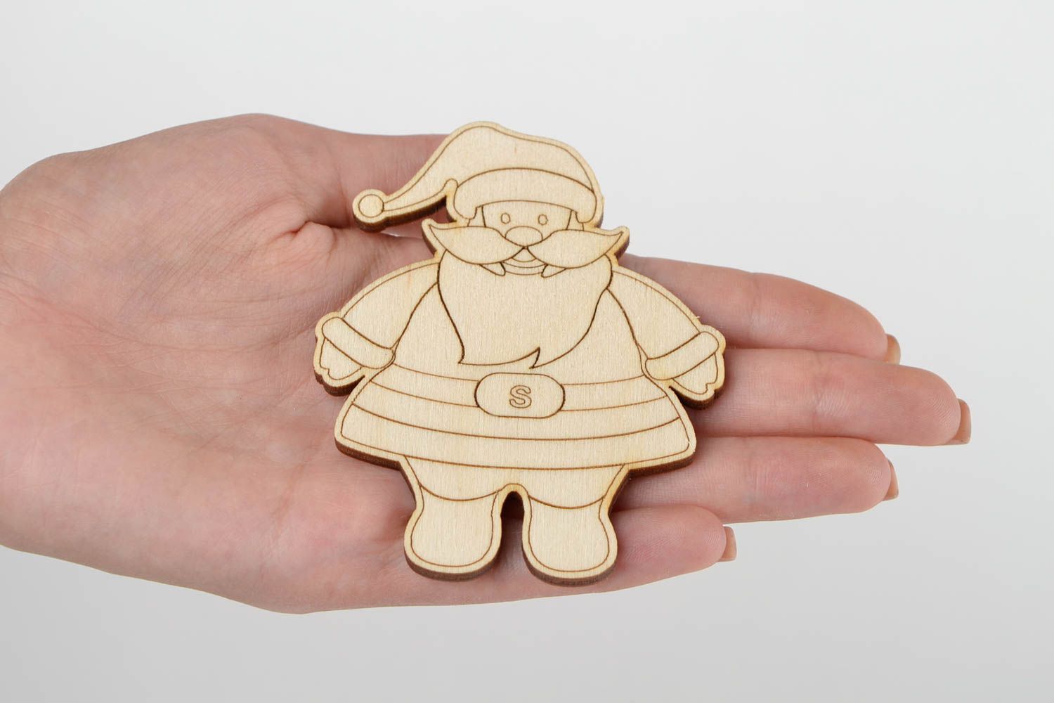 Holzartikel zum Gestalten handmade Rohling zum Bemalen Weihnachtsmann Figur foto 2