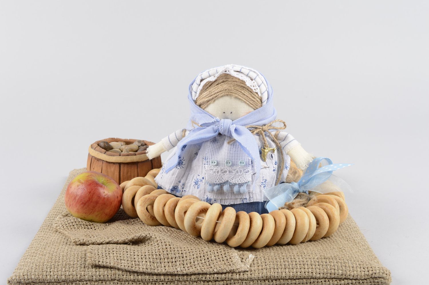Puppe aus Stoff handmade originell Korn Puppe ethno Deko für Interieur schön foto 5