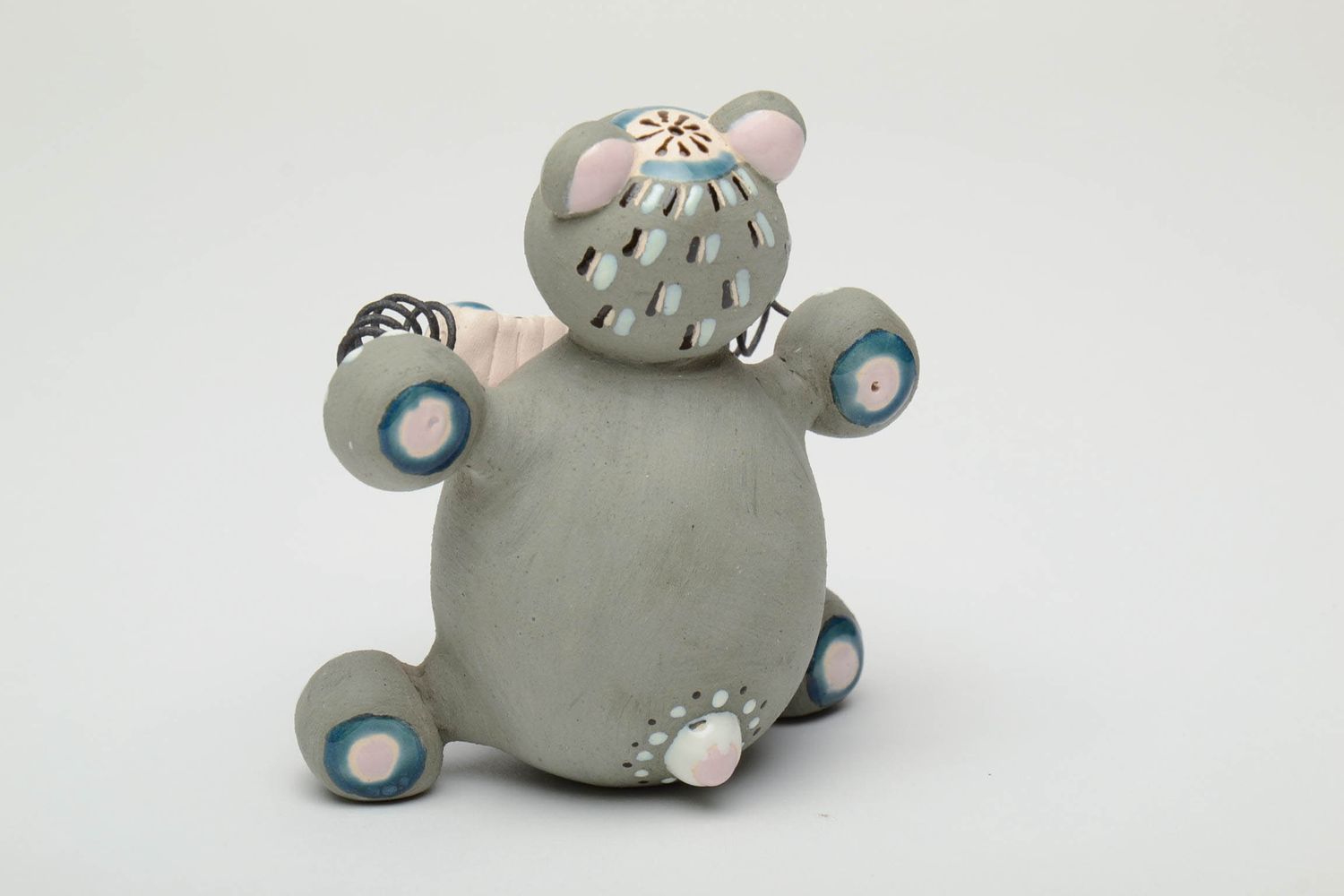 Painted ceramic statuette of bear photo 3