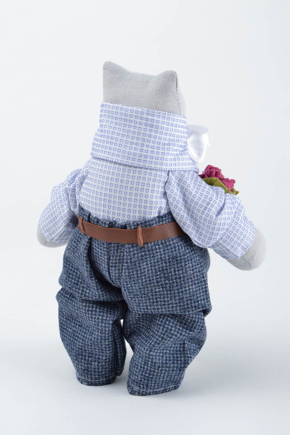 Peluche Chat en tissu faite main originale décorative Cadeau pour enfant photo 5