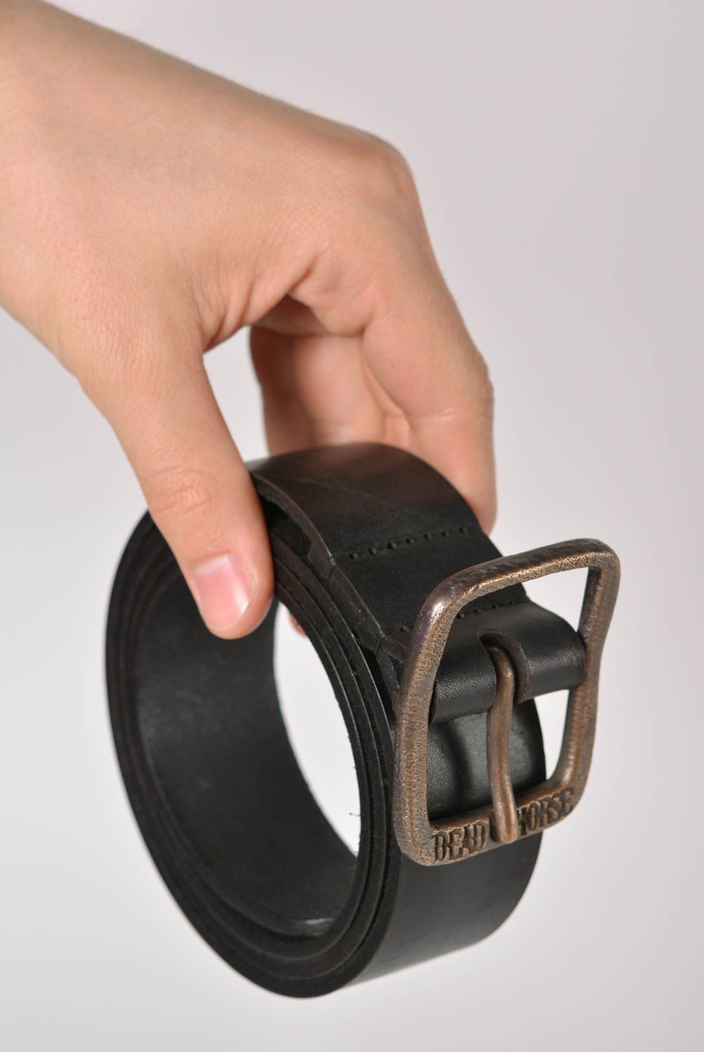 Handmade belt for men handmade leather goods designer belts accessories for men photo 3