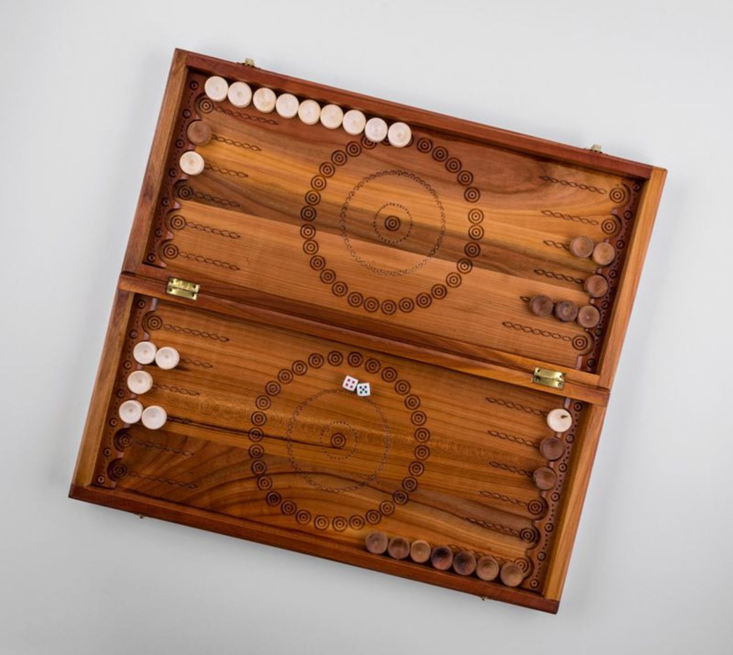 Wooden set for playing backgammon photo 5