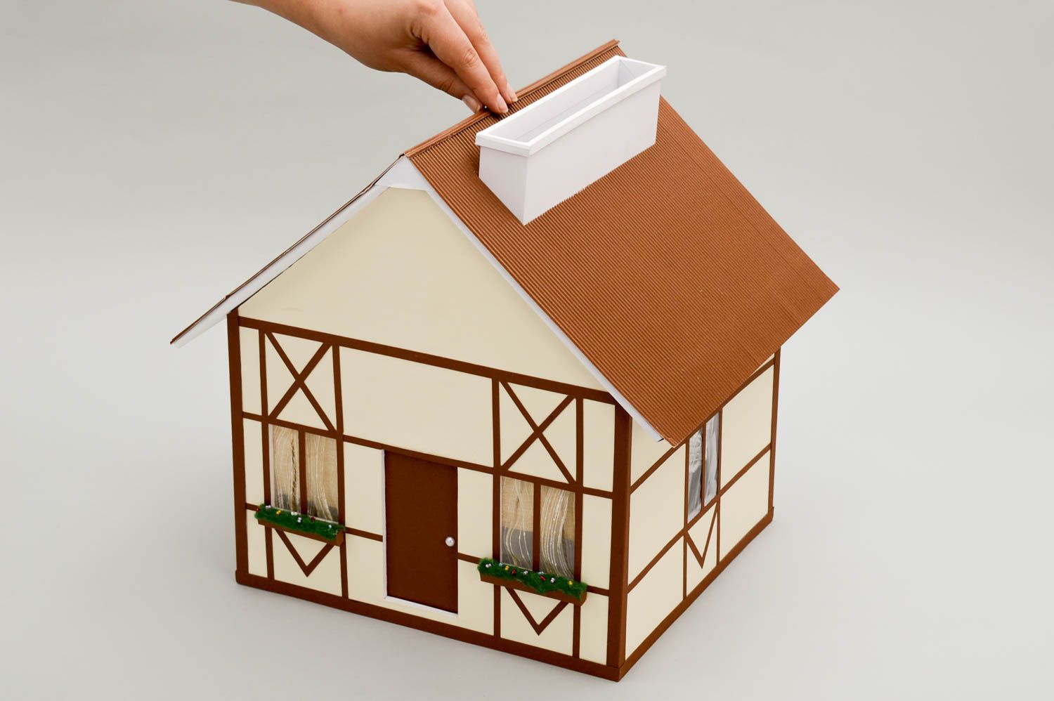 Schöne Box Geschenk Dose Handmade Verpackung für Geldgeschenk Geschenk Idee Haus foto 5