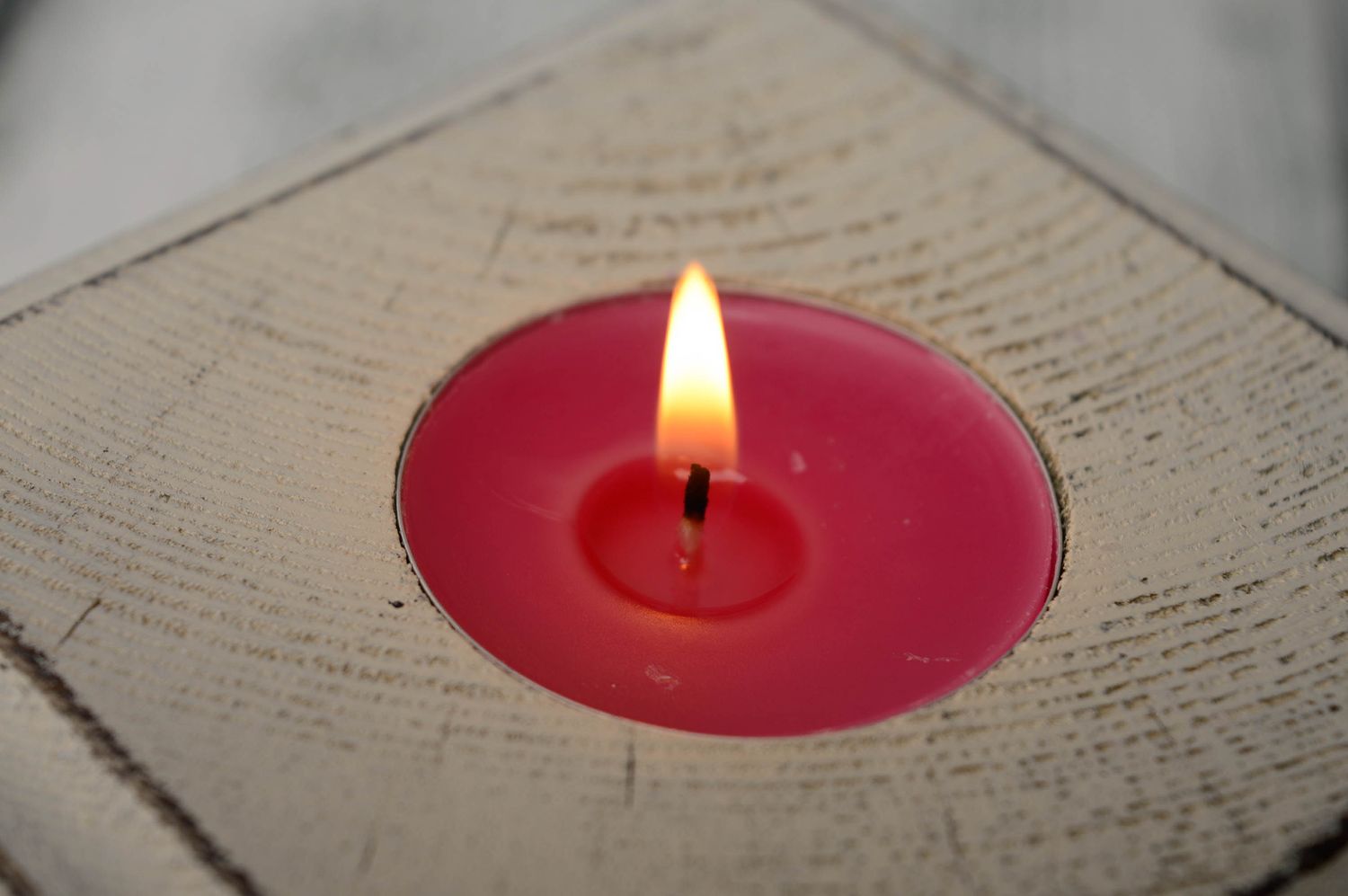 Decoupage Kerzenhalter aus Holz Herzen foto 3